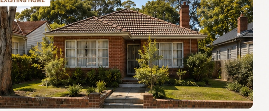 Existing brick home before knockdown rebuild
