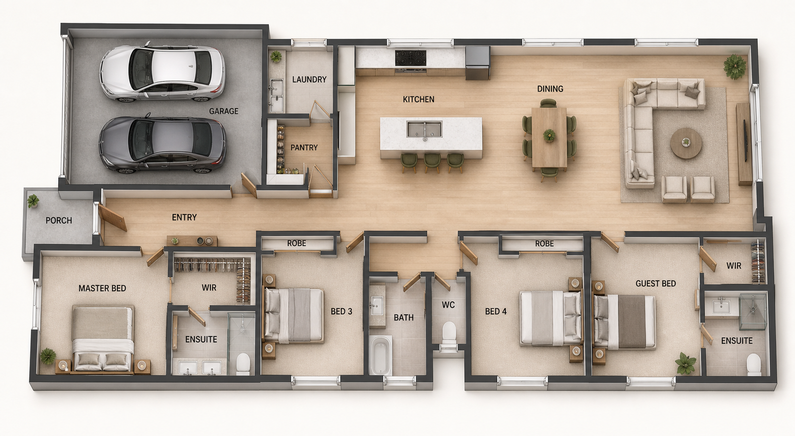The Arcadia floor plan