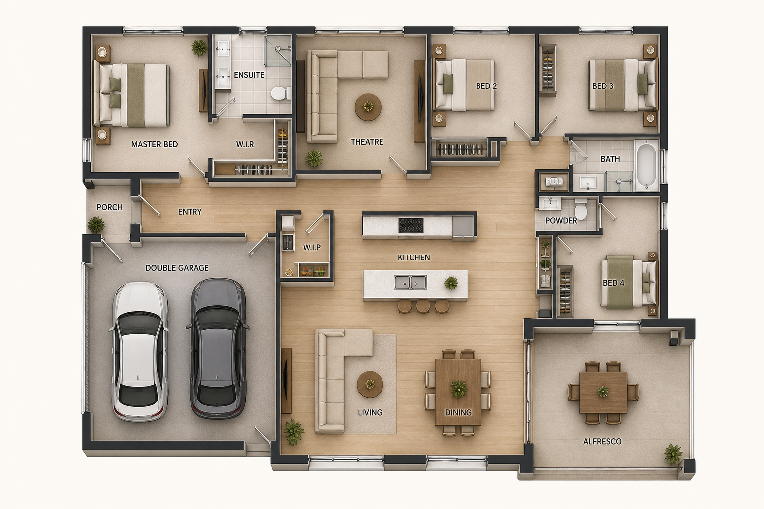 Presentation floor plan for The Solara